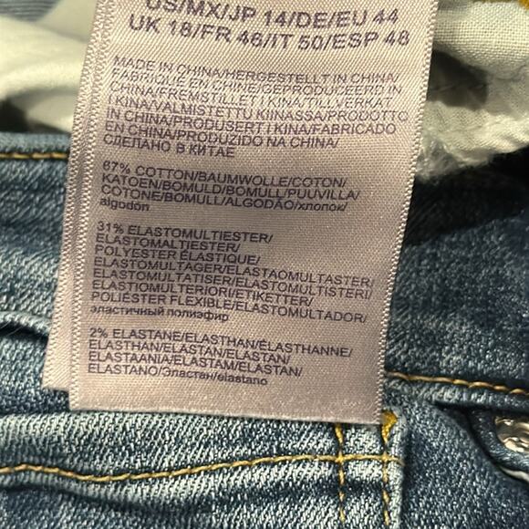 NYDJ Marilyn Straight Leg Medium Wash Mid-Rise Jeans Size 14 - Picture 8 of 8